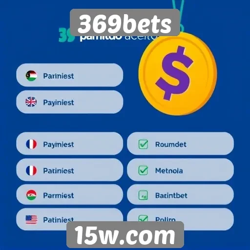 Métodos de pagamento aceitos no 369bets